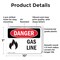 Signmission Gas Line Danger Sign, Plastic, 10in W x 7in L, 2PK OS-2PACK-DS-P-710-L-1272 - alternate 4